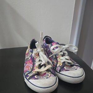 FINAL SALE - Flawed gem: Womens Purple Patterned Coach Sneakers